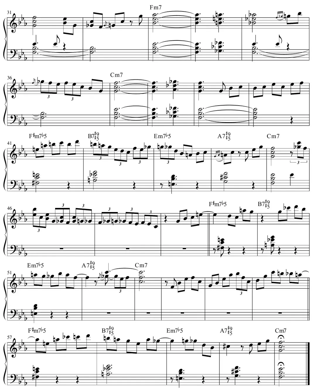 Continuation of the modern jazz waltz "Hand Prints"