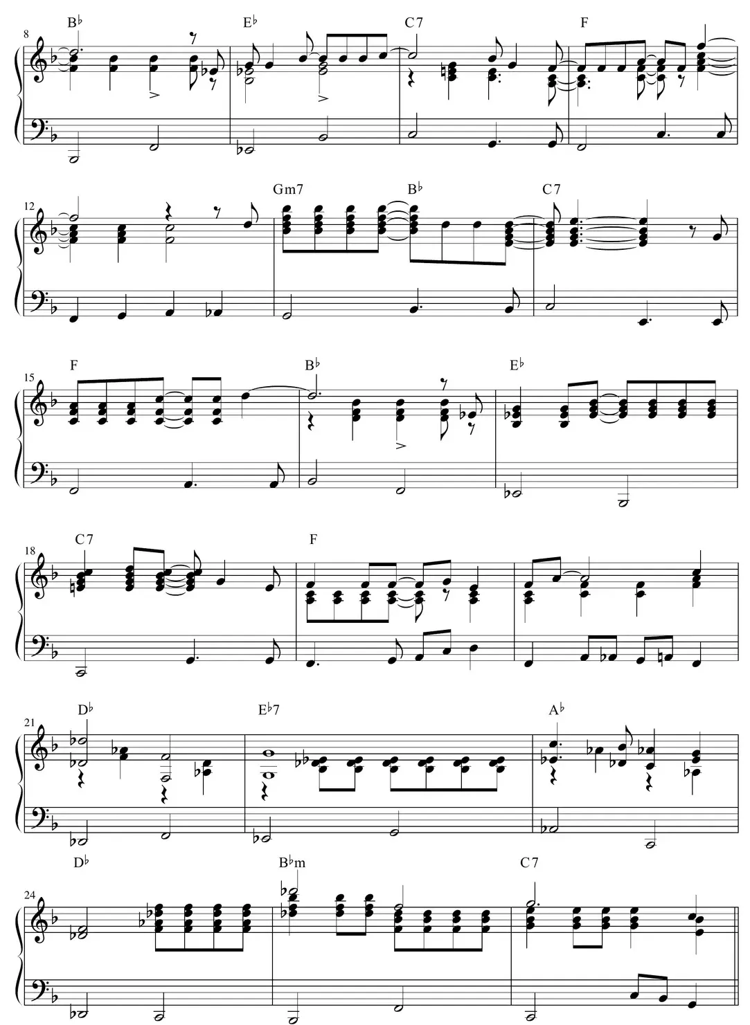 Sheet music: "Goodbye Yellow Brick Road" (Elton John) melody over repeated right-hand chords
