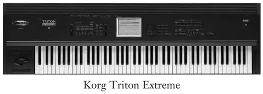 Photo: Korg Triton Extreme synthesizer workstation keyboard