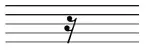 Diagram: the sixteenth rest, with two flags, lasting a quarter of a beat