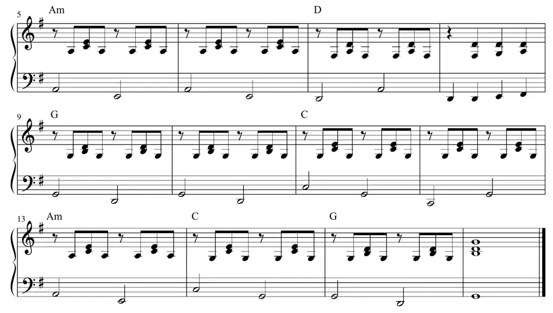 Continuation of the "You Can't Hide" country-rock comping example