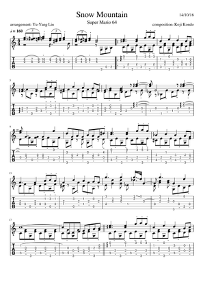 スーパーマリオ64 - 雪山 – 近藤浩治 楽譜 ピアノ (ソロ) | MuseScore.com