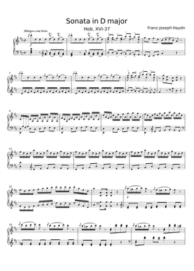 無料のピアノソナタ第50番 ニ長調 ジョセフ・ハイドン の楽譜