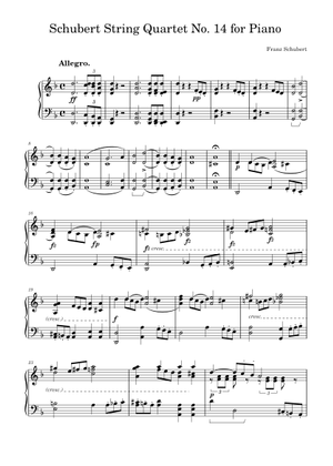 String Quartet In D Minor, D. 810 Death and The Maiden – Franz