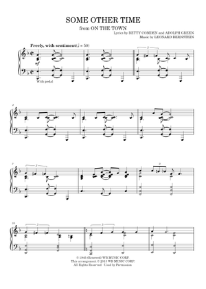 Some Other Time – Leonard Bernstein 楽譜 コード付き ピアノ (ソロ