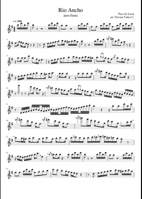 無料のリオ・アンチョ パコ・デ・ルシア の楽譜 | MuseScore.com でPDF