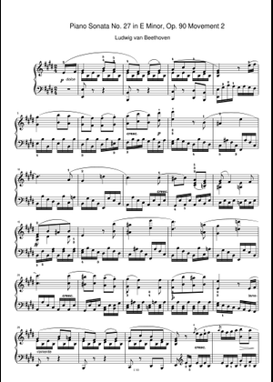 Beethoven-Piano Sonata No.27 in E minor, Op.90 – Ludwig Van