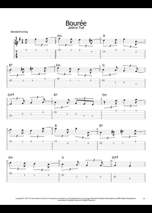 ブーレ - イアン・アンダーソン - ジェスロ・タル 楽譜 フルート (ソロ