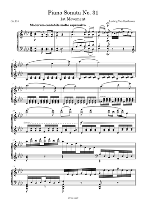 ソナタ第31番、第1楽章 楽譜 ピアノ (ソロ) | MuseScore.com