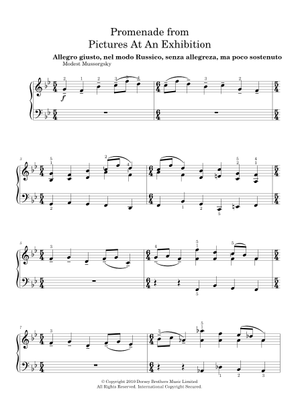 展覧会の絵 楽譜 ピアノ (ソロ) | MuseScore.com