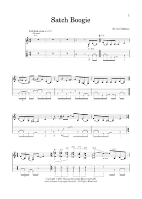 無料のサッチ・ブギー ジョー・サトリアーニ の楽譜 | MuseScore.com