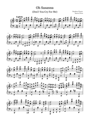 Oh! Susanna – Stephen Foster ‎ 楽譜 ピアノ (ソロ) | MuseScore.com