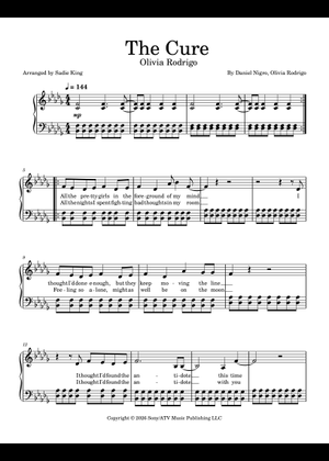 ザ・キュアー – オリヴィア・ロドリゴ 楽譜 ピアノ (ソロ) | MuseScore.com