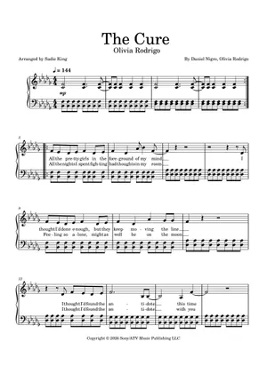 The Cure – Olivia Rodrigo - Intermediate Piano 楽譜 ピアノ (ソロ The Cure – Olivia Rodrigo - Intermediate Piano 楽譜 ピアノ (ソロ