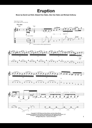 Eruption の公式楽譜を演奏する by Van Halen ギター | MuseScore.com