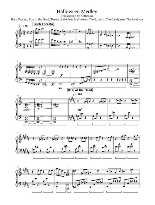 ハロウィンメドレー 楽譜 ピアノ (ソロ) | MuseScore.com