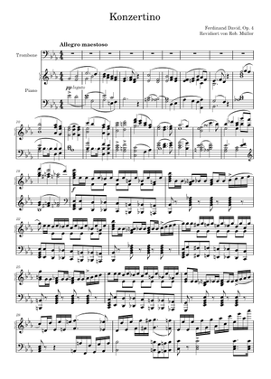 バストロンボーンのための協奏曲 フェルディナント・ダヴィッド, 作品4