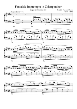 幻想即興曲 ハ短調 - ショパン 楽譜 ピアノ (ソロ) | MuseScore.com