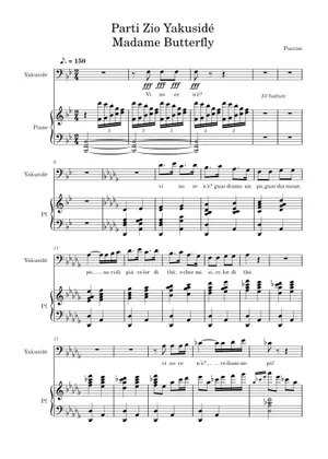 蝶々夫人 - プッチーニ 楽譜 ピアノ (ソロ) | MuseScore.com 蝶々夫人 - プッチーニ 楽譜 ピアノ (ソロ) | MuseScore.com