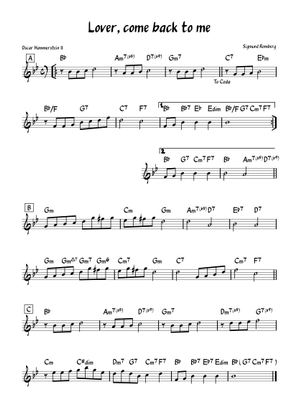 Lover, Come Back To Me の公式楽譜を演奏する by Billie Holiday