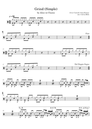 Grind の公式楽譜を演奏する by Alice in Chains ギター | MuseScore.com