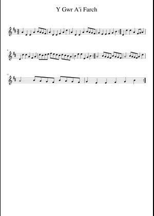 Y Gwr A'i Farch 楽譜 ピアノ (ソロ) easy | MuseScore.com