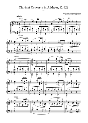 モーツァルトのクラリネット協奏曲 イ長調 Bbクラリネット用 楽譜