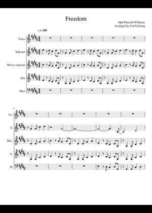 フリーダム の公式楽譜を演奏する ワム! ピアノ, ボーカル | MuseScore.com