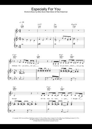 Especially For You の公式楽譜を演奏する by Jason Donovan ピアノ
