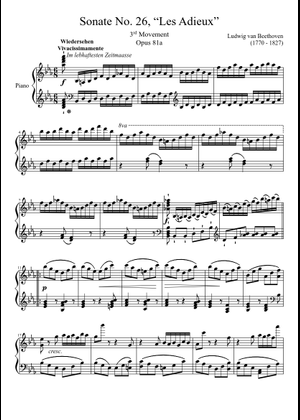 ソナタ第26番「告別」第2楽章 楽譜 ピアノ (ソロ) | MuseScore.com