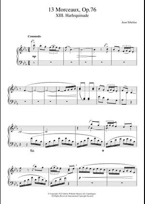 ピアノのための13の小品 Op.76 No.2-エチュード – J.シベリウス 楽譜