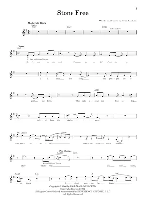 Stone free の公式楽譜を演奏する by Jimi Hendrix ギター | MuseScore.com Stone free の公式楽譜を演奏する by Jimi Hendrix ギター | MuseScore.com