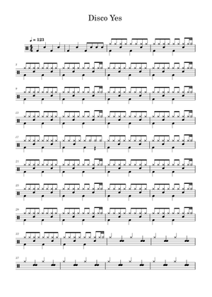 Disco Yes 楽譜 コード付き シンセサイザー (ソロ) | MuseScore.com