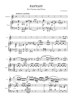 Fantasy For Clarinet And Piano – Carl Nielsen 楽譜 クラリネット