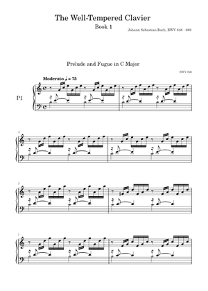 REUPLOAD) The Well-Tempered Clavier Book 1 Musescore 3.6 ver 楽譜