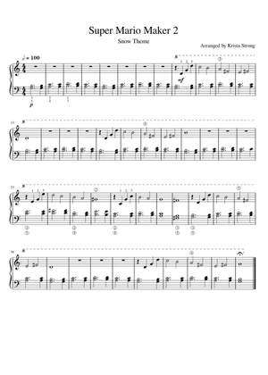 スーパーマリオ64 - 雪山 – 近藤浩治 楽譜 ピアノ (ソロ) | MuseScore.com