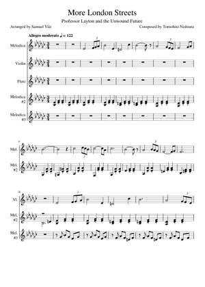 ロンドンストリートワルツ : レイトン教授編曲ピアノバージョン 楽譜