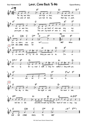 Lover Come Back to Me の公式楽譜を演奏する by Sigmund Romberg