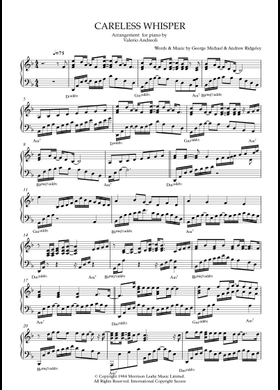 無料のケアレス・ウィスパー ジョージ・マイケル の楽譜 | MuseScore
