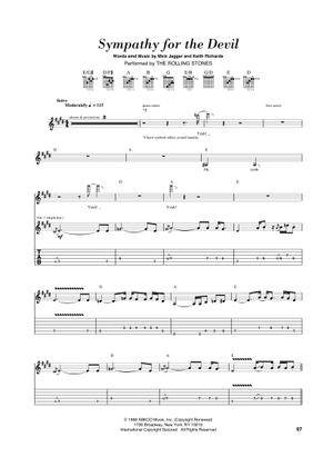 I Can't Get No) Satisfaction の公式楽譜を演奏する ザ・ローリング