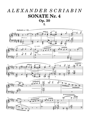Piano Sonata No.4, Op.30 – Alexander Scriabin 楽譜 ピアノ (ソロ