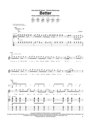 Chinese democracy の公式楽譜を演奏する by Guns N' Roses ギター