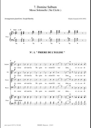 グノー：聖チェチーリア荘厳ミサ曲 第3曲 クレド 楽譜 ピアノ
