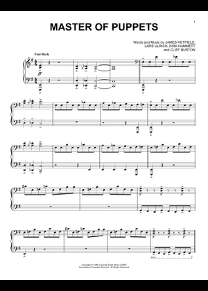 マスター・オブ・パペッツ – メタリカ 楽譜 ピアノ (ソロ) | MuseScore.com