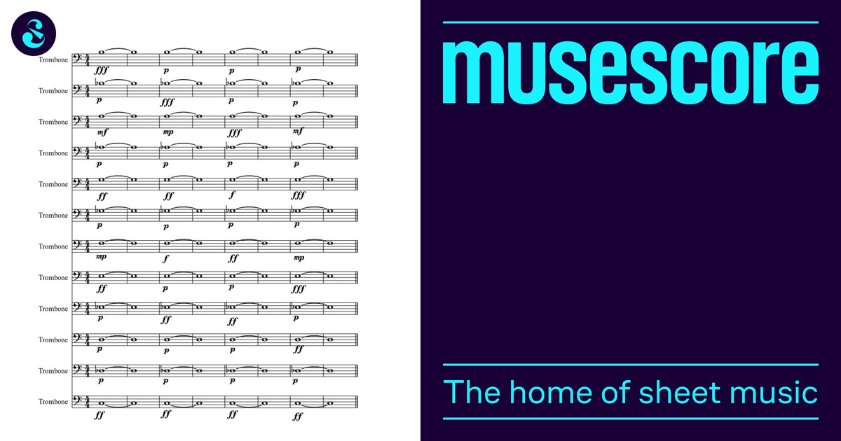 Clashing Example 楽譜 トロンボーン (ブラス・アンサンブル) | MuseScore.com