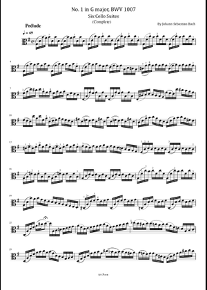 6 Cello Suites, BWV 1007-1012 – Johann Sebastian Bach Bach - 6 Cello ...