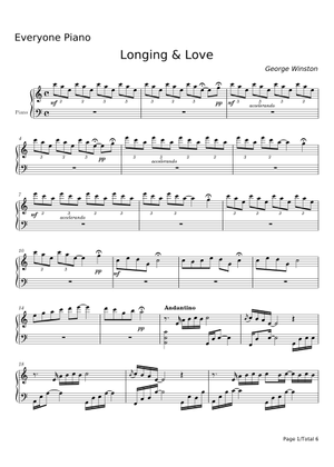 Longing - George Winston 楽譜 コード付き ピアノ (ソロ) | MuseScore.com
