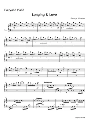 Longing - ジョージ・ウィンストン 楽譜 コード付き ピアノ (ソロ Longing - ジョージ・ウィンストン 楽譜 コード付き ピアノ (ソロ
