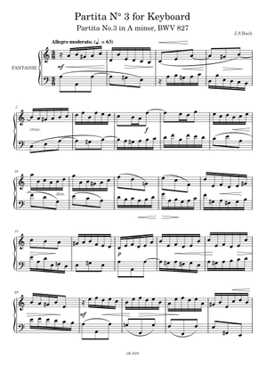 パルティータ第3番 BWV 827 - 6. スケルツォ - J.S. バッハ 楽譜