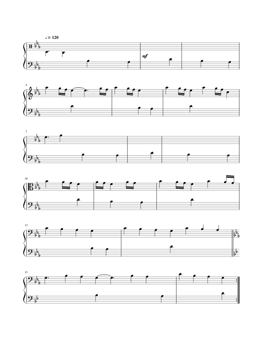 癒しのイコ 楽譜 ピアノ (ソロ) easy | MuseScore.com